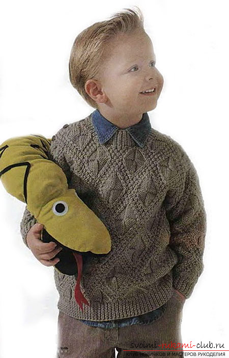 a knitted pullover for a boy. Photo №1