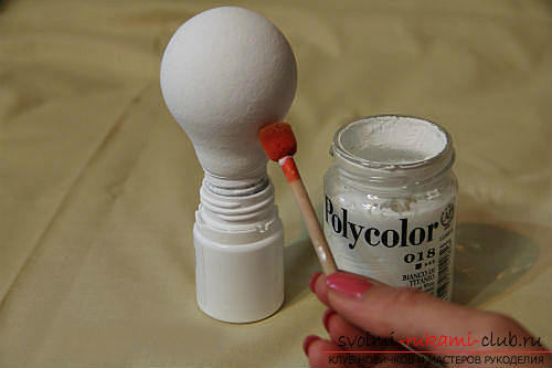How to make a New Year's toy from a light bulb .. Photo # 5