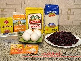 The preparation of a New Year's cake from cowberry is a master class and a step-by-step instruction of baking. Photo # 2