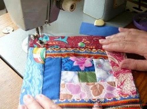 Sewing potholders in the patchwork technique for beginners. Photo №8
