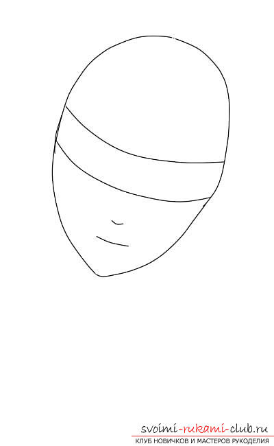 Drawing the face of an anime girl. Photo №5