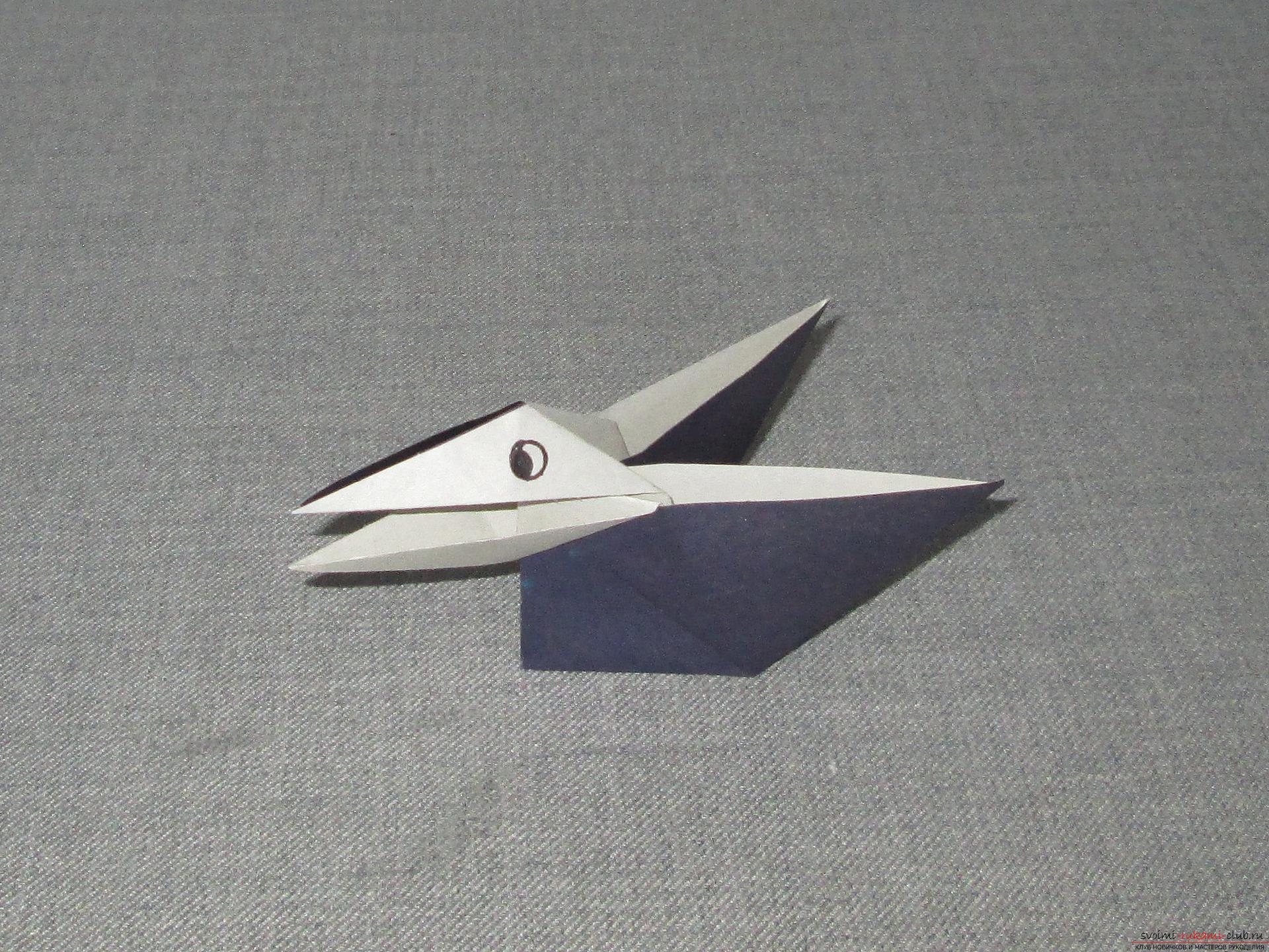 This detailed master class with photo and description will teach you how to make origami for beginners - origami-crow from paper .. Photo # 13
