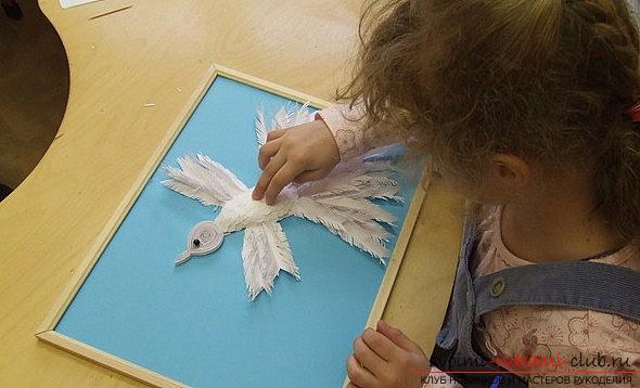 How to make a beautiful dove in a quilling technique? Master Class. Photo №4