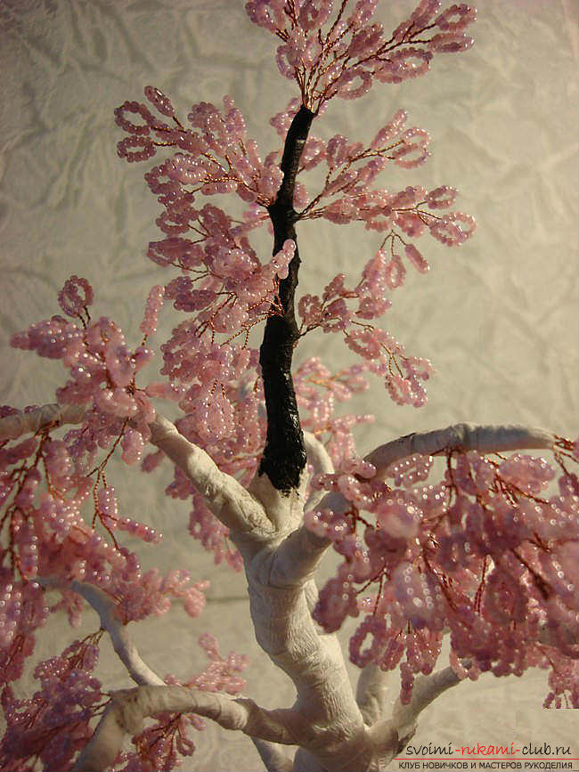 How to weave sakura from beads, detailed master classes with step-by-step photos and descriptions .. Photo # 25