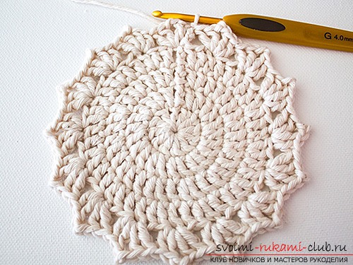 A beautiful simple napkin crocheted. Picture №3