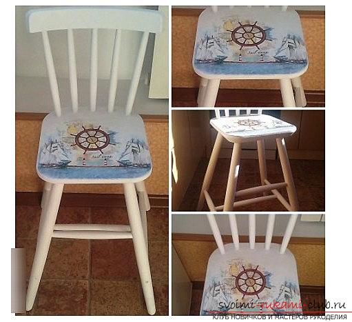 Decoupage chairs in the styles of Provence, Vintage, Viennese style: for home. Photo # 2