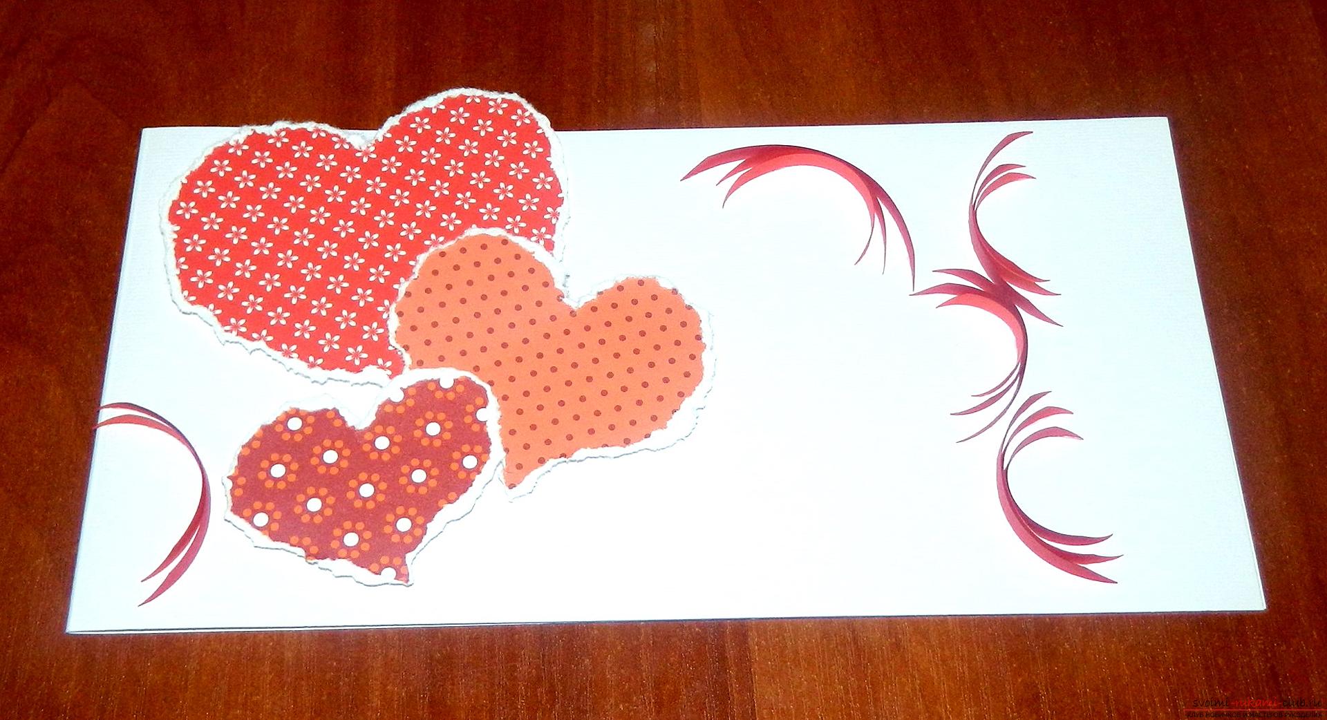 This master class will tell you how to make your own cards for Valentine's Day. Picture №11