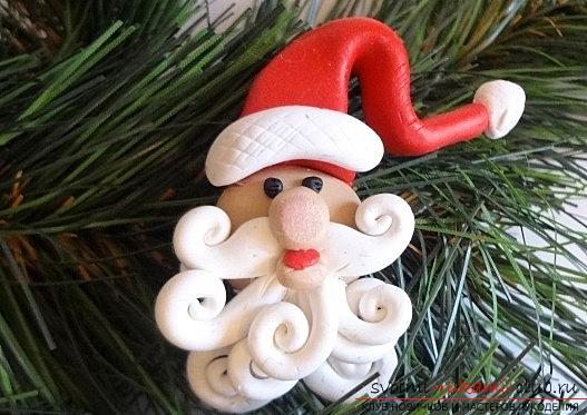We make New Year crafts made of clay for the Christmas tree. Picture №3