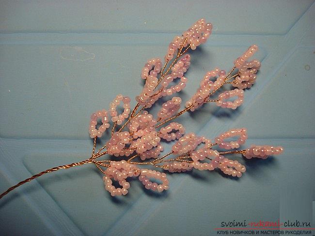 How to weave sakura from beads, detailed master classes with step-by-step photo and description .. Photo №19