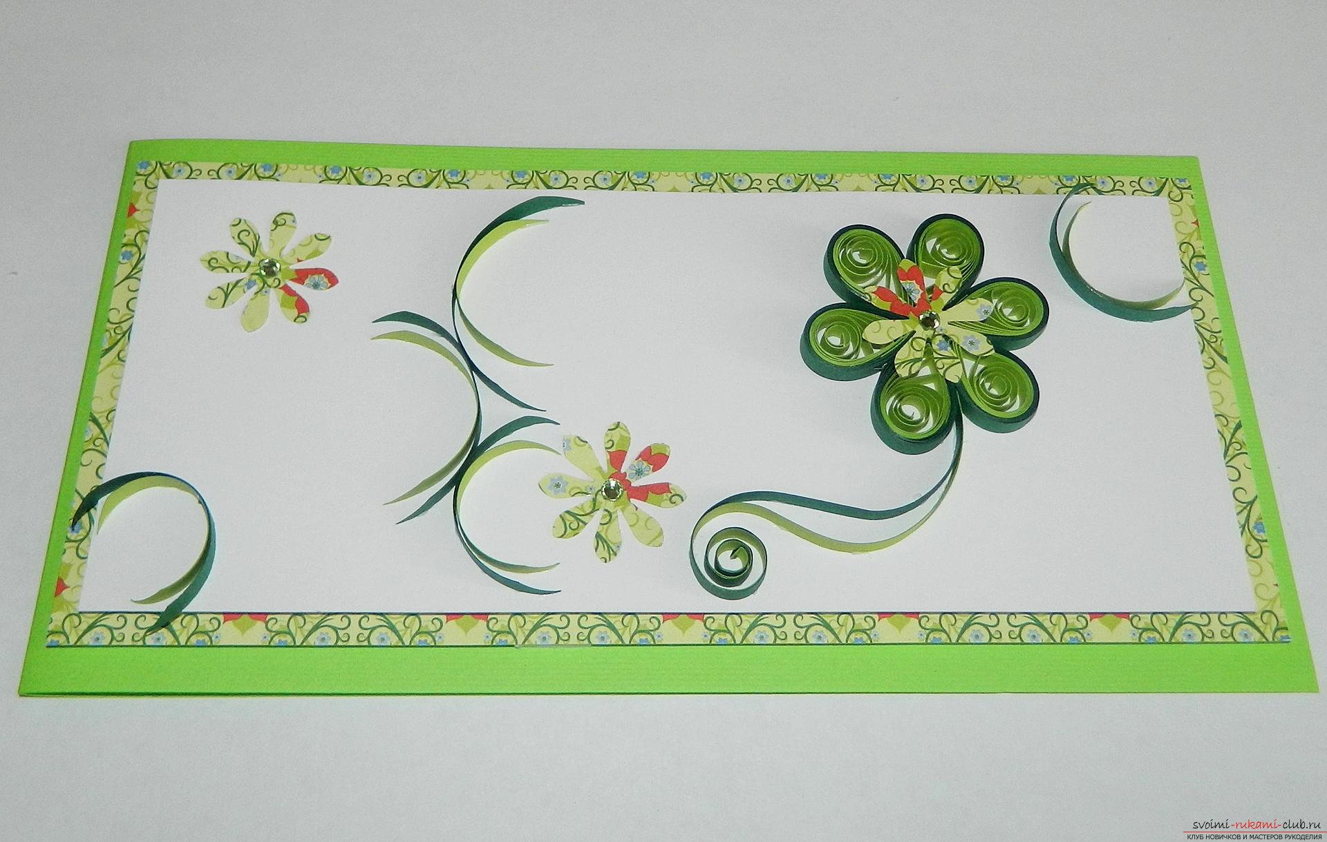 This master class will teach you how to make postcards yourself in the quilling technique. Photo # 25