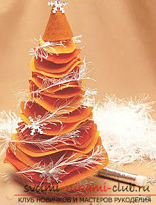 Christmas tree with their own hands, Christmas tree of paper, Christmas tree of cloth, how to make a New Year tree, tips, recommendations, step-by-step photos .. Photo # 29