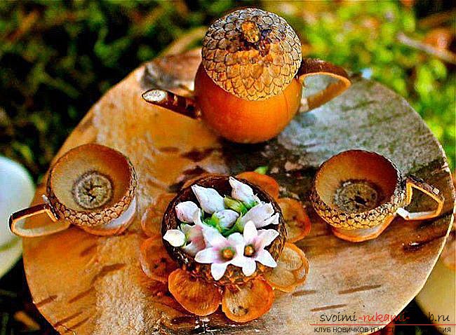 Autumn crafts made of natural materials with their own hands. Photo # 2