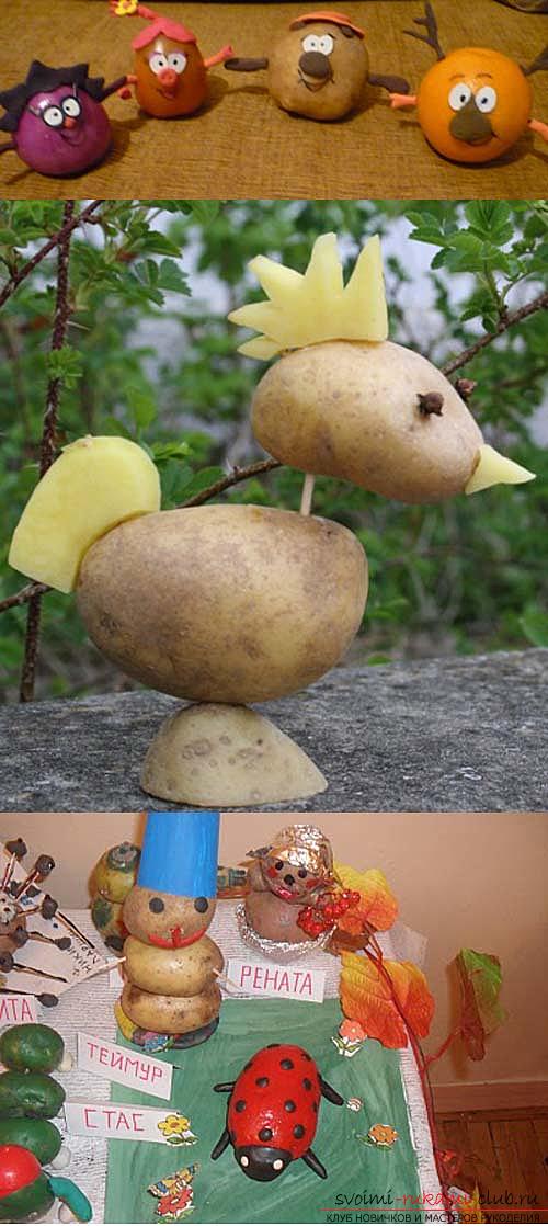 We learn to create simple and interesting crafts from potatoes with our own hands. Photo №5