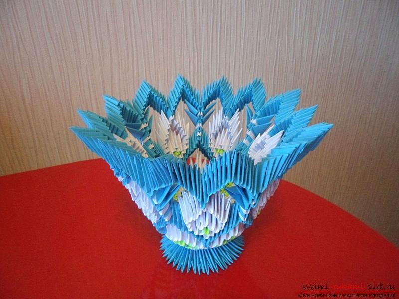 Modular origami vase for sweets. Photo №1