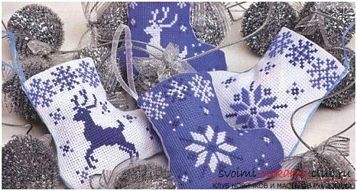 How to embroider beautiful New Year items with your own hands according to the scheme and photo. Photo №5