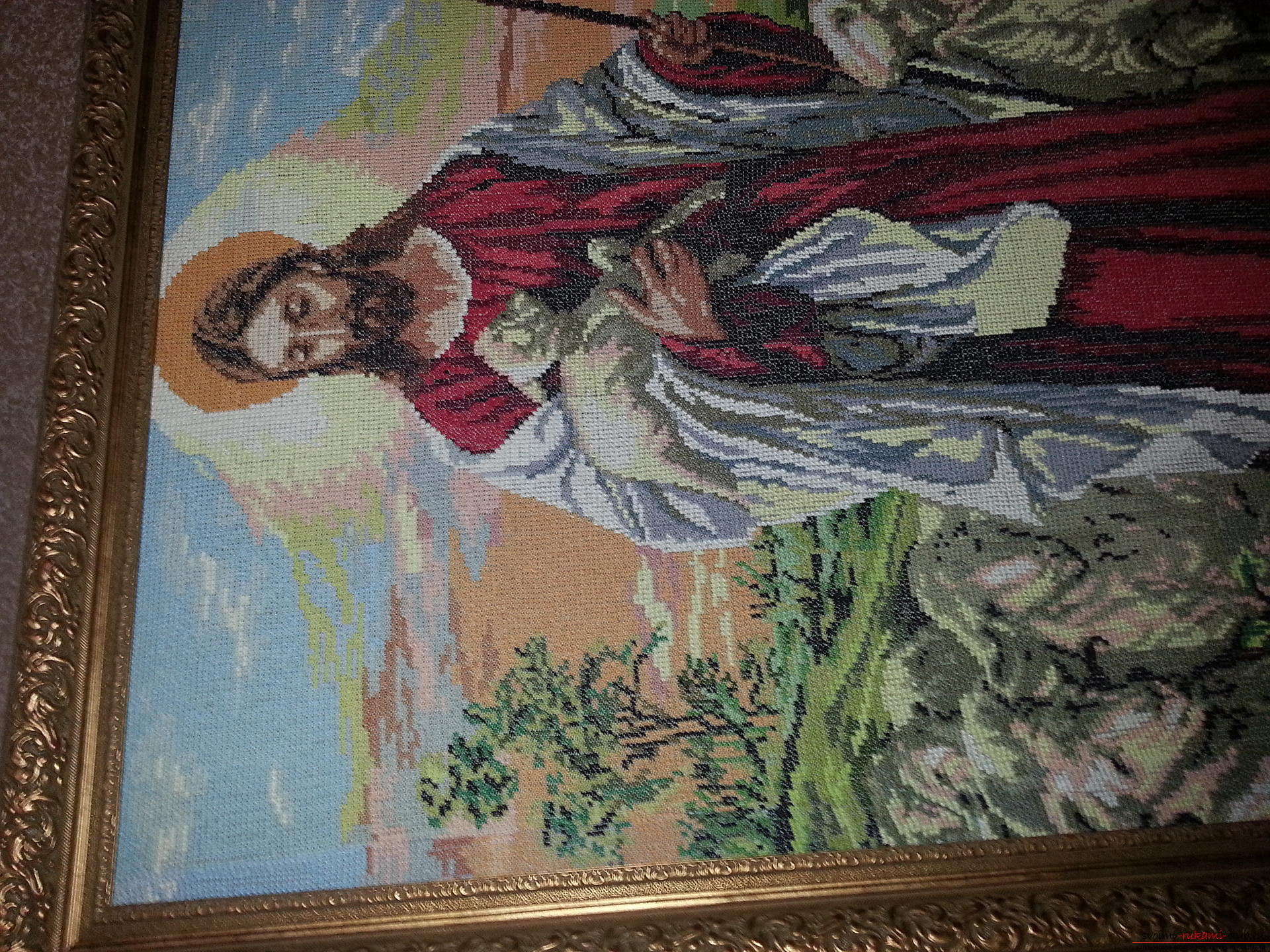 Picture of Jesus with a cross. Photo №1