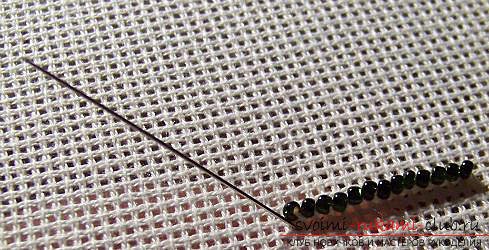 We have to embroider a pattern of beads. Photo №8