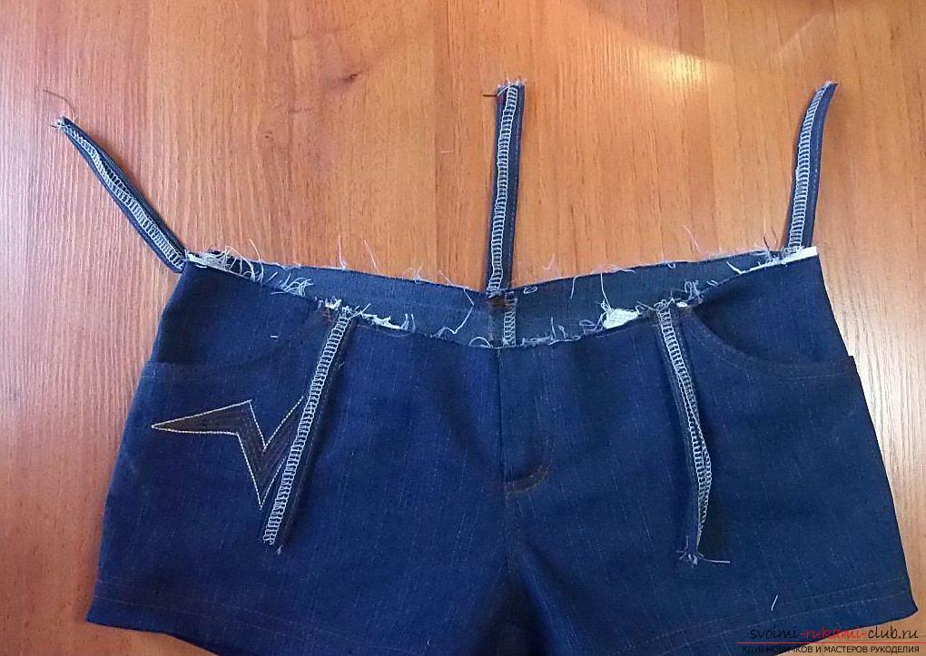 Sewing jeans shorts. Picture №40