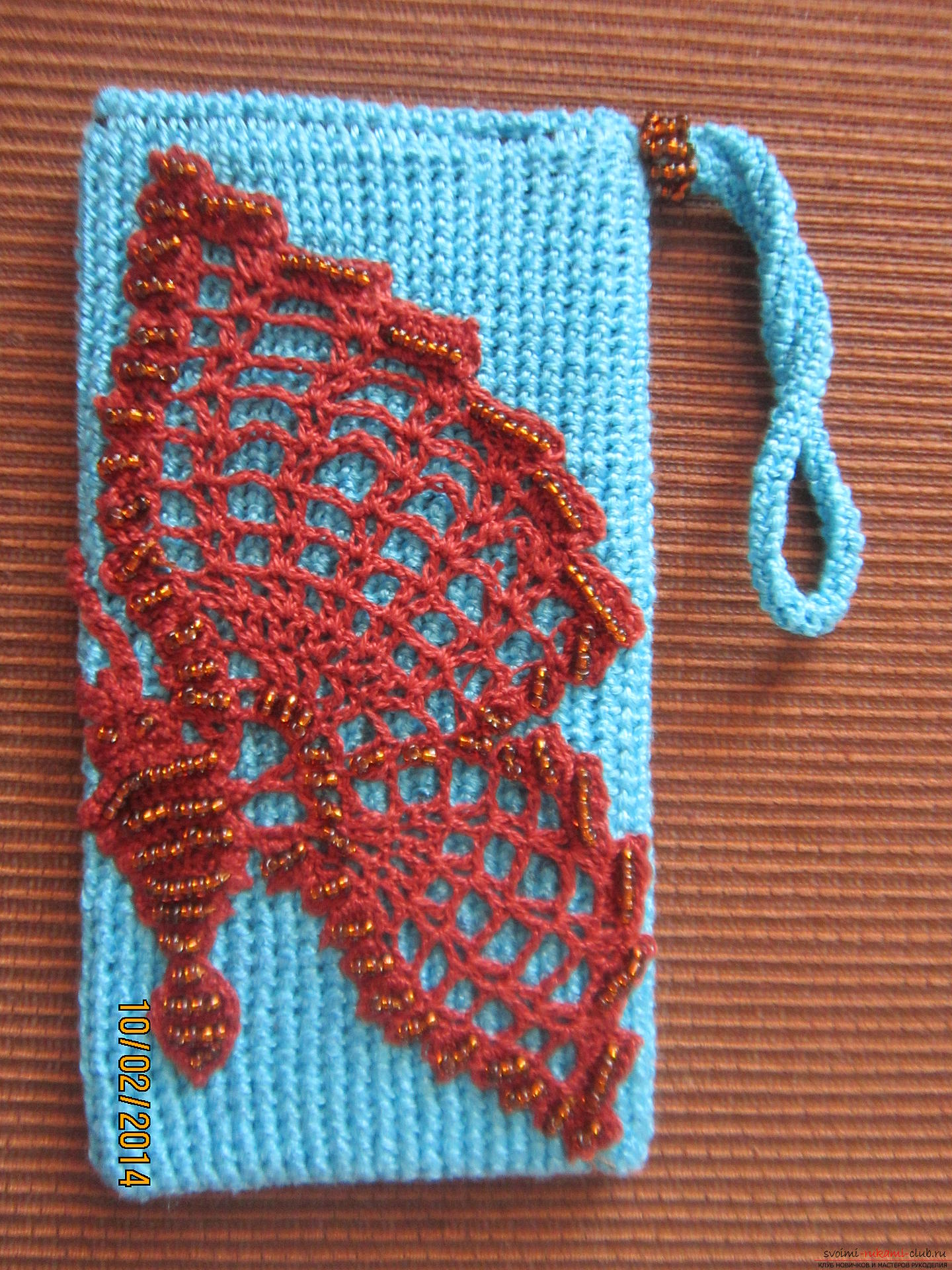 Knitted cover for phone. Photo # 2