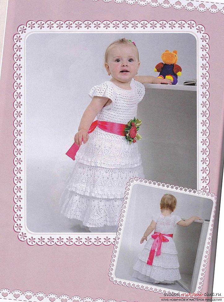 How to tie a dress with your own hands crochet for girls of different ages, schematic description and photo .. Picture №3