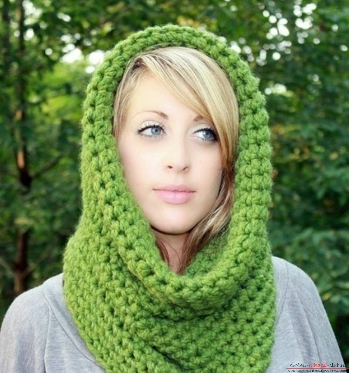 knitted knitting scarf for women. Picture №3