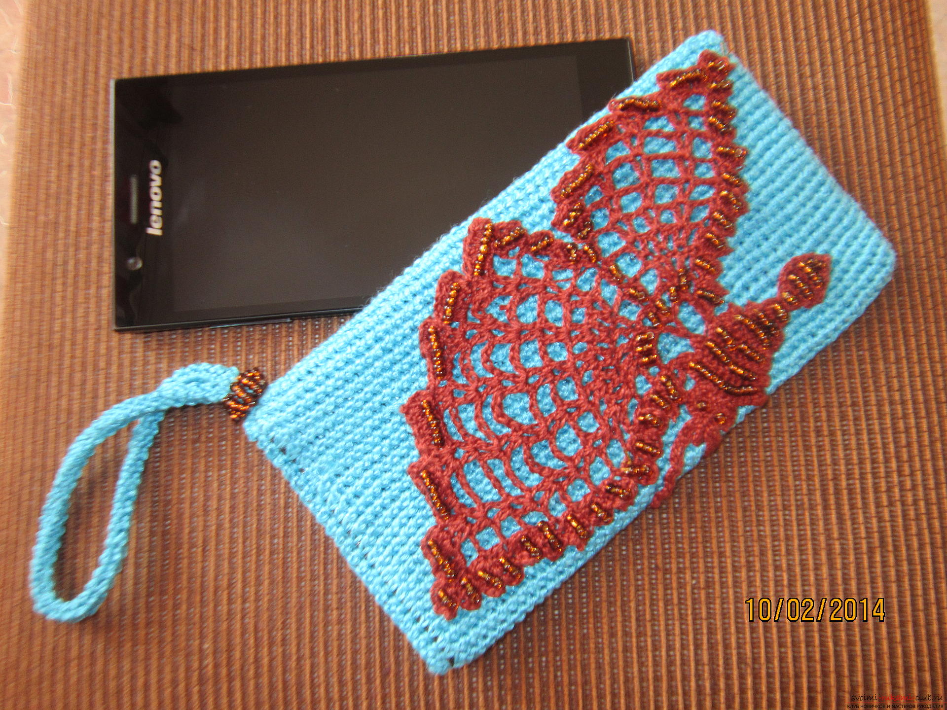 Knitted cover for phone. Photo №1