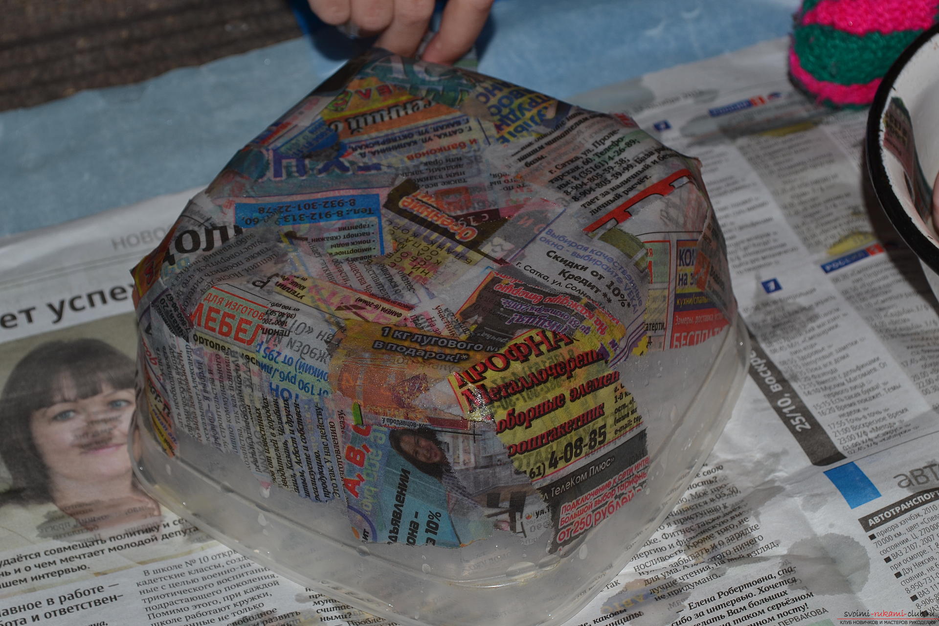 This master class will teach you how to make your own hand-made papier-mache. Photo №5