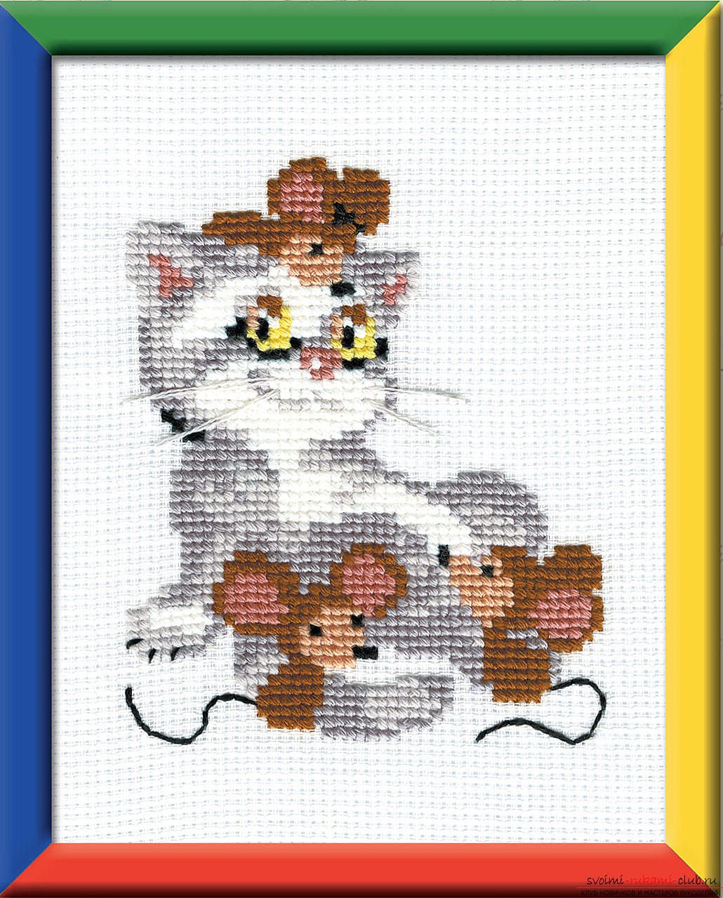 Children's cross-stitch embroidery. Photo №4