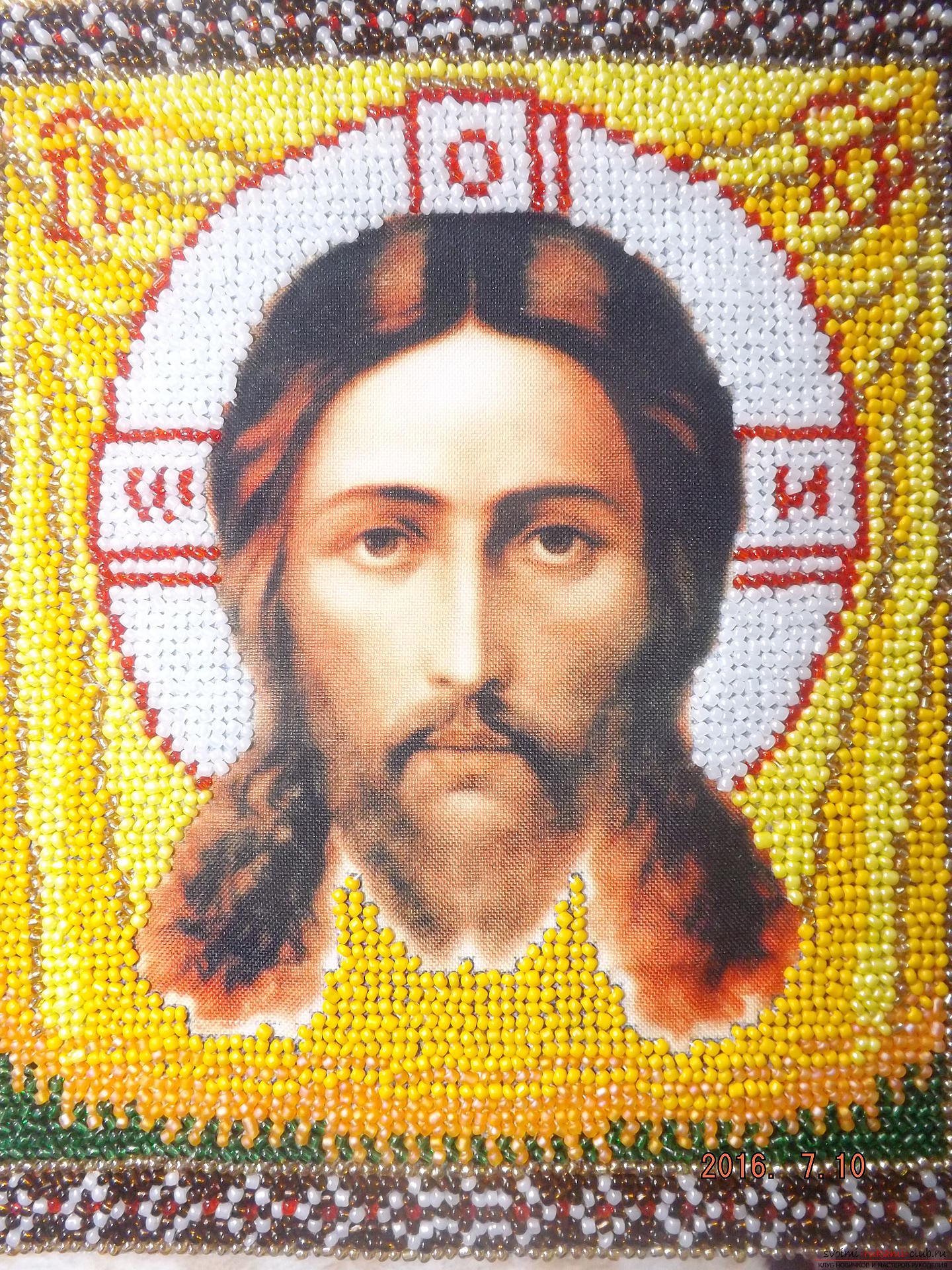 Embroidery of icons by beads. Photo №1