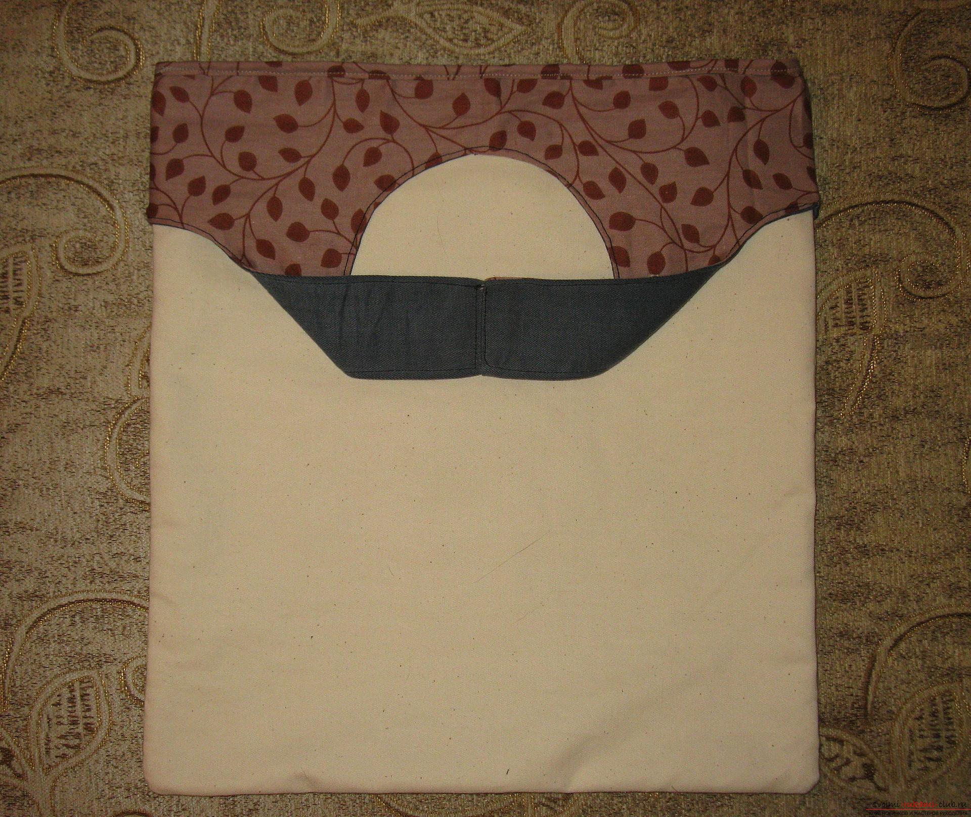 Step-by-step photos to the lesson on sewing a shopping bag. Photo Number 14