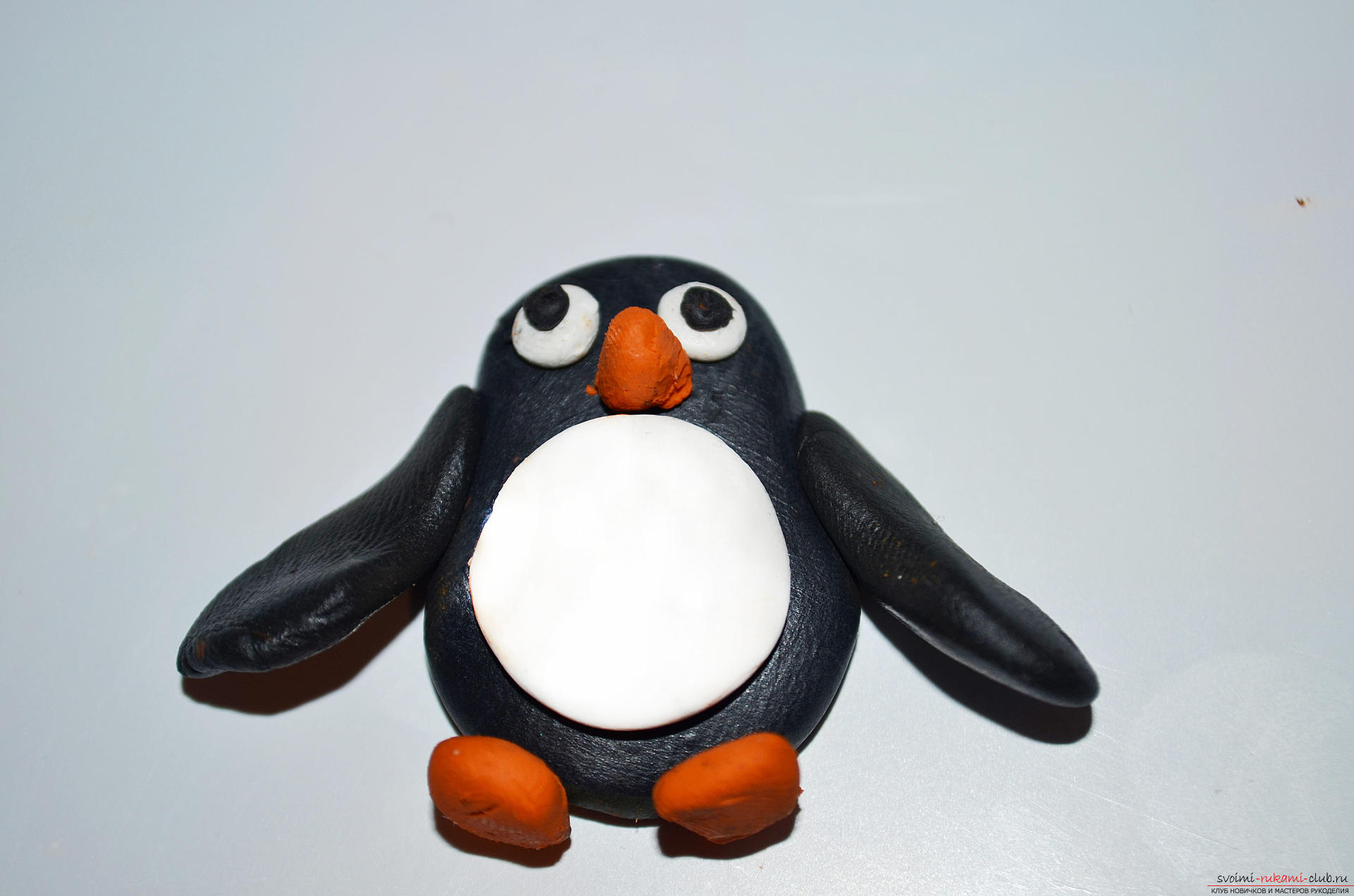 Photo to the lesson modeling from polymer clay penguin. Picture №10