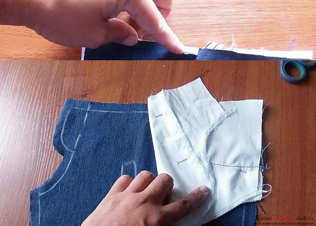 Sewing jeans shorts. Photo Number 22