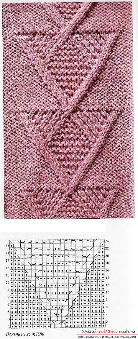 We knit beautiful patterns with crossed loops. Photo №13