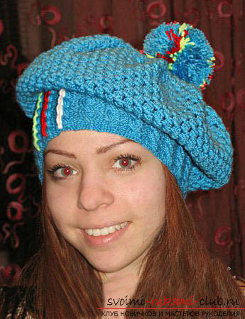 Two lessons on knitting beautiful berets with crochet for beginner needlewomen with photo and description. Photo №5