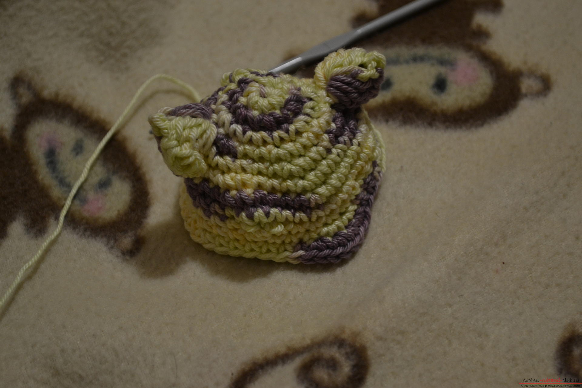 Deze masterclass crochet met een foto en diagram leert je hoe je een mooie kat kunt binden. Foto # 8