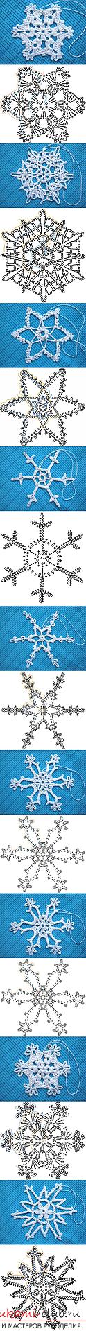 How to make snowflakes with your own hands from paper, in the technique of killing, from dough, from beads and beads, from tapes in Kansas technique or crochet, step-by-step photos and ideas for inspiration. Photo number 20