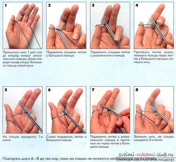 To enrich the ways of tying a loop with knitting needles is easy. Photo number 16