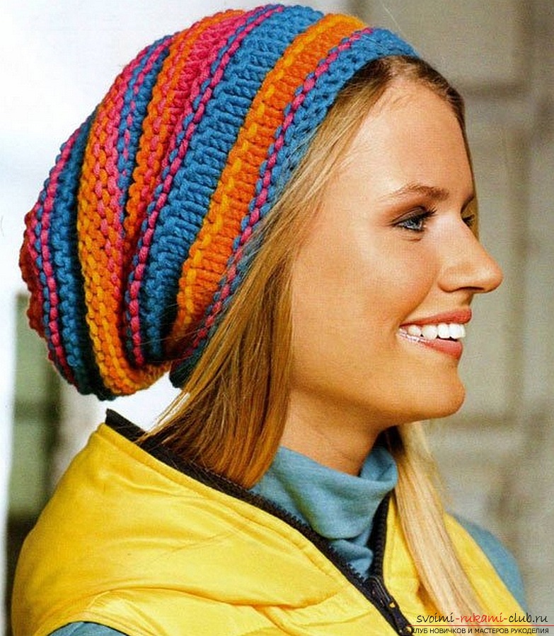 knitted knitted hat. Photo №1