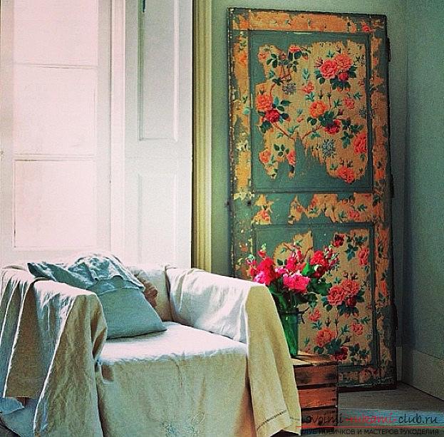 Decoupage of doors for the house - a master class for work with their own hands. Photo №1