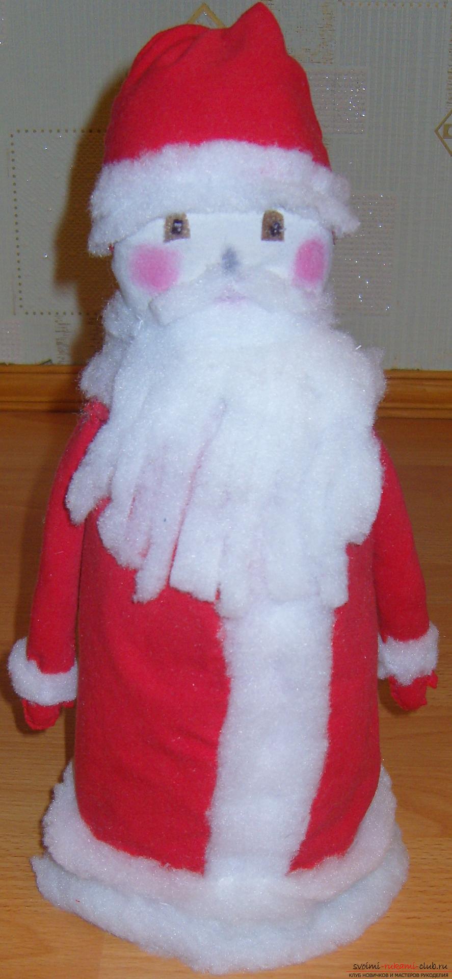 New Year's crafts, Santa Claus with his own hands, how to make Santa Claus, crafts with children, ideas and detailed lessons .. Photo # 32