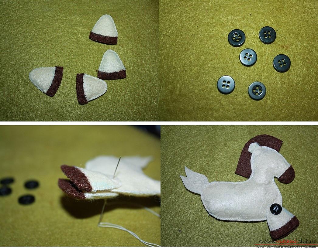 How to sew a horse out of felt with your own hands, step by step photos and detailed descriptions of the work, several different sewing options, both manually and on a typewriter. Photo №32