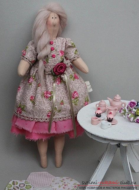 Нова версия на куклата Tilda в лятна рокля със собствените си ръце - модел на майсторски клас. Снимка # 2