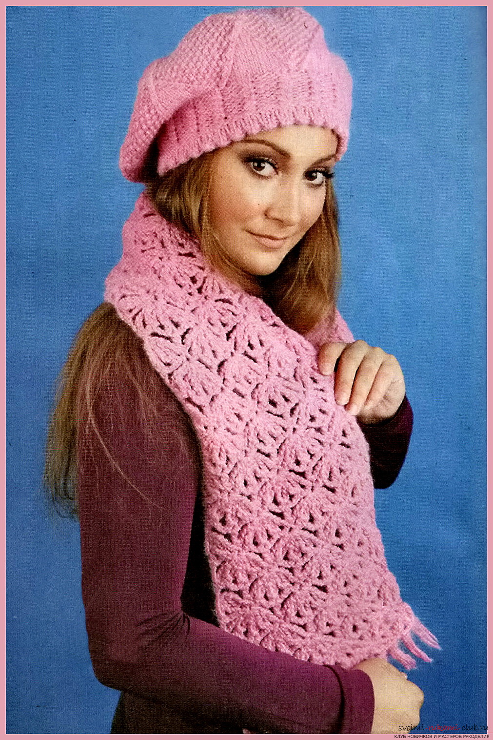 knitted knitting woolen winter hat for women. Photo №4
