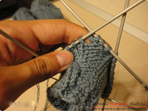 Master class on knitting mittens knitting needles for women with photo and description .. Photo # 11