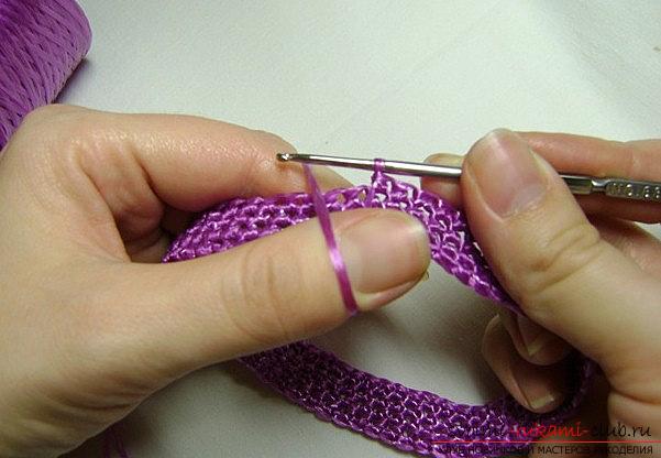 Crochet crochet crochet from polypropylene for beginners - work yourself. Photo №7