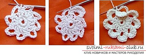 How to tie a flower crochet, detailed charts and description for beginners .. Photo # 11