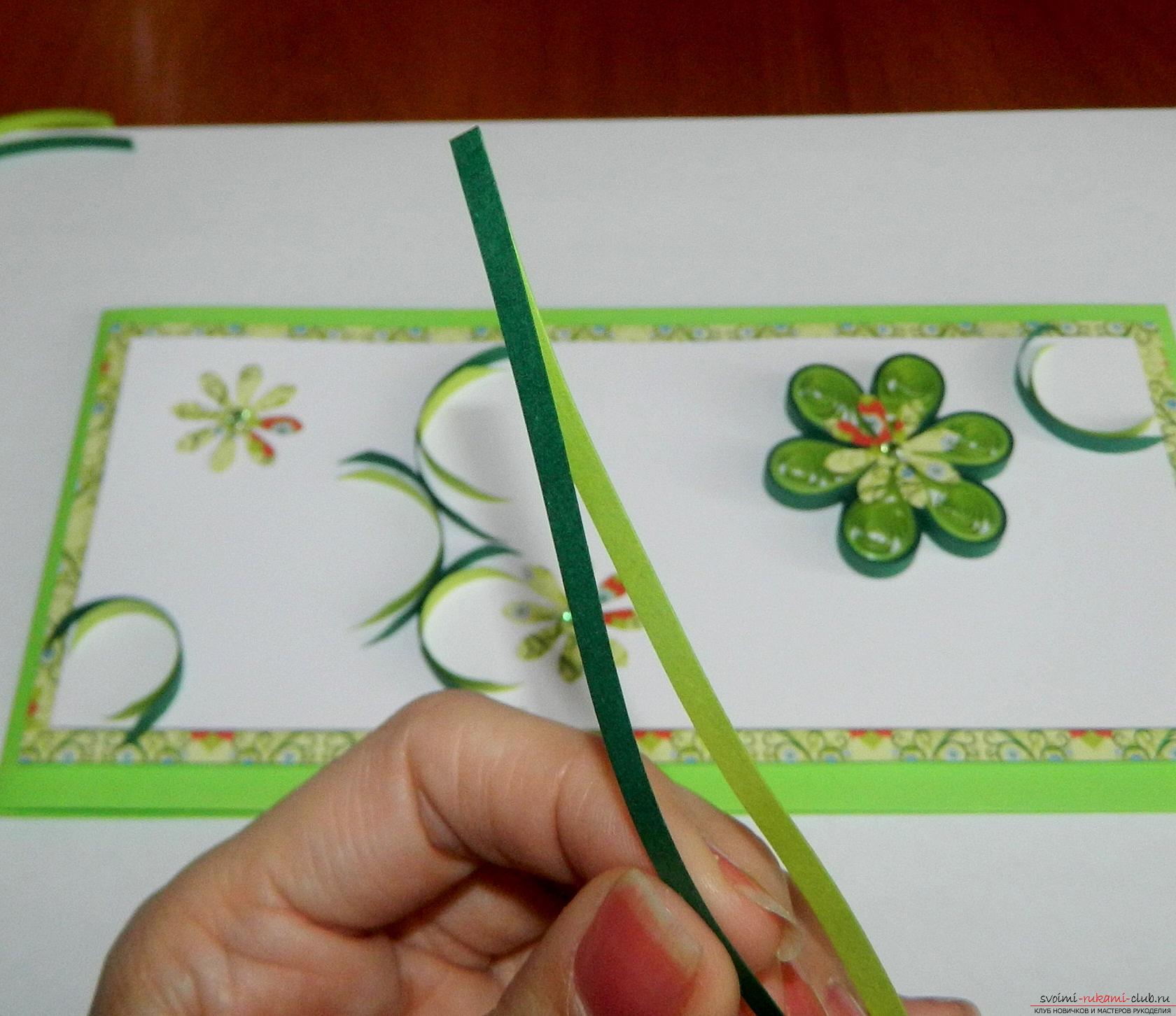 This master class will teach how to make postcards with your own hands in quilling technique .. Photo # 22
