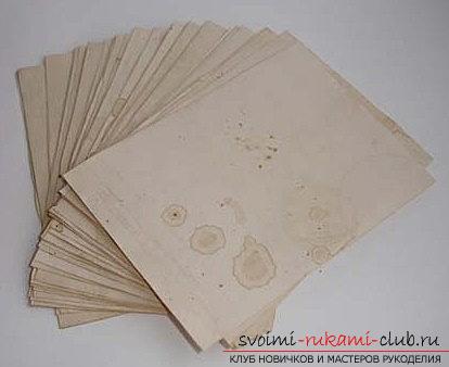 How to make scrapbooking notebook in vintage technique? Master class with their own hands. Photo # 2