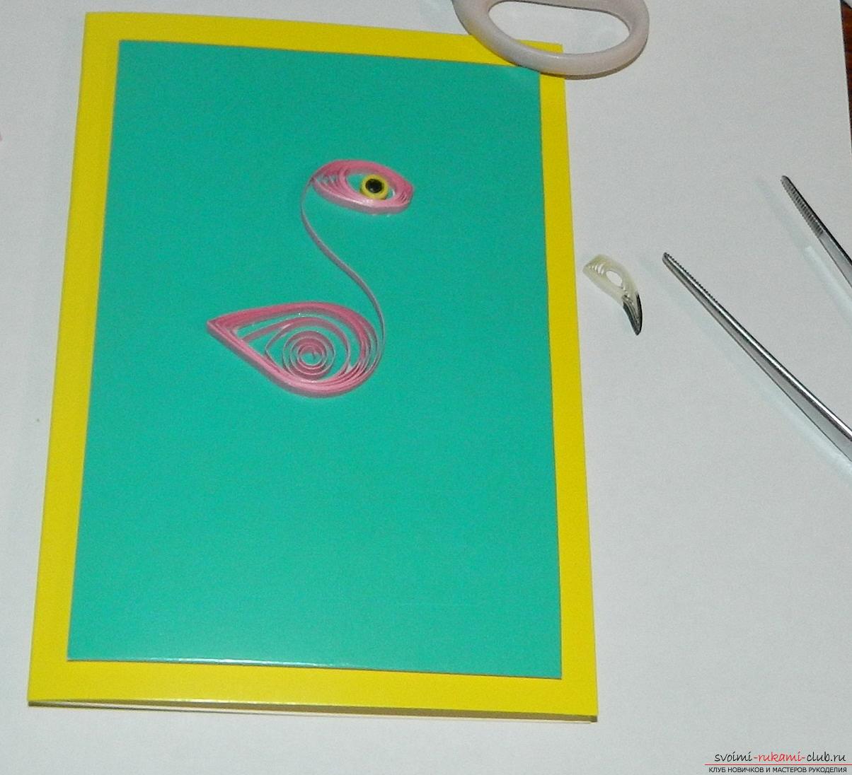 This master class will teach you how to make beautiful cards with flamingos yourself. Photo # 10