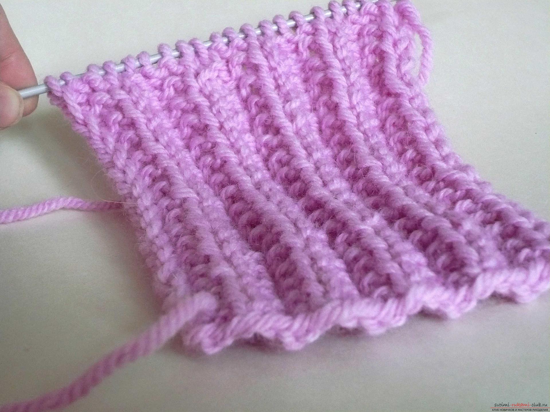 We learn to knit patterns for children with knitting needles. Photo №4